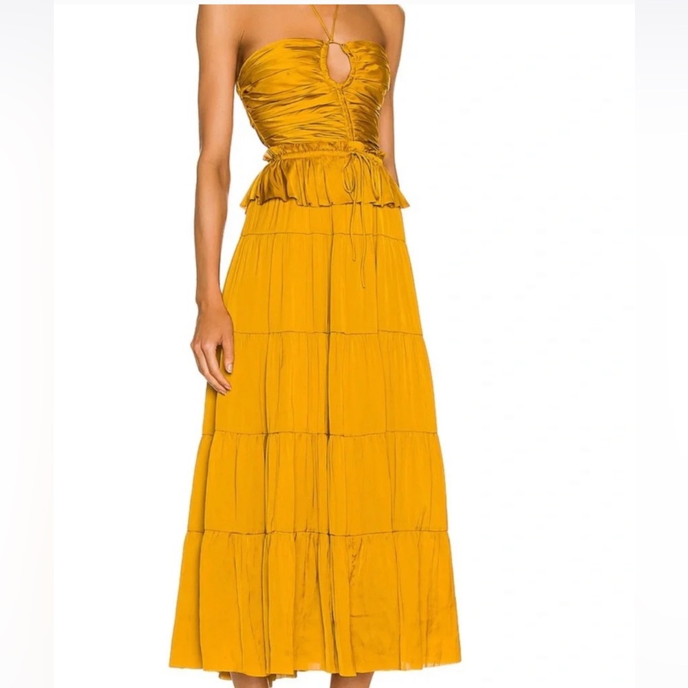 ULLA JOHNSON Evanthe Dress in Goldenrod Sz 0